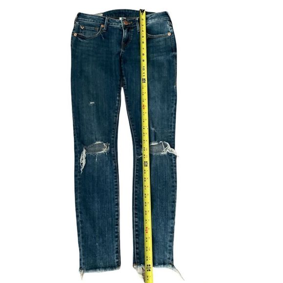 True religion Halle mid rise super skinny rip jeans size 25 - Picture 3 of 6
